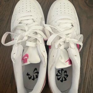 Nike Kids White and Pink Sneakers